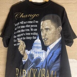 2008 Barack Obama Presidential Campaign Vintage Tee Obama Nation size large